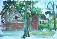Click to see it big Am Wall Höxter 15, Architektur, Aquarell